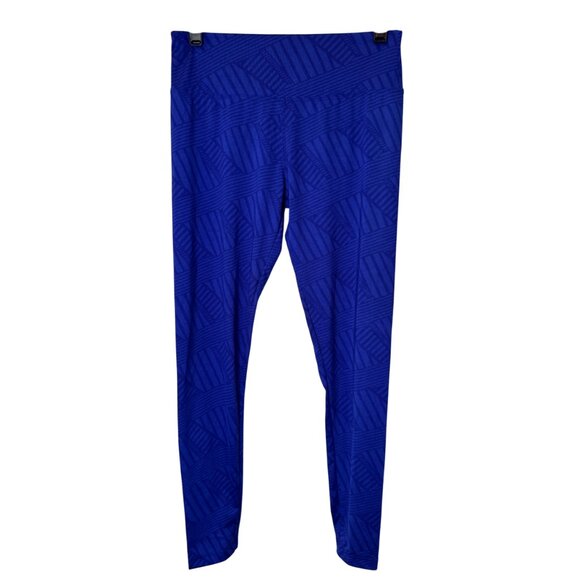 Lululemon geometric pattern leggings blue women's size 4 - Picture 1 of 5